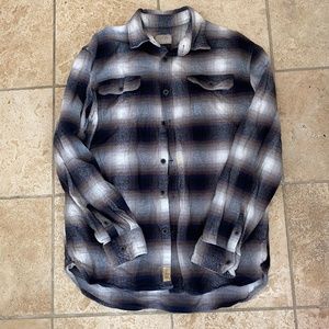 Mens Large Light Weight Flannel Long Sleeve Shirt